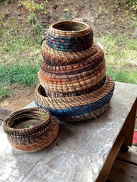 Stack of working baskets