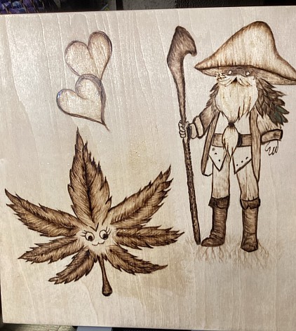 The pot leaf and the mushroom